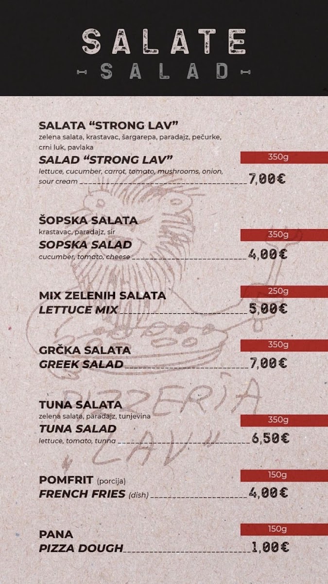 Menu Pizzeria Lav-4